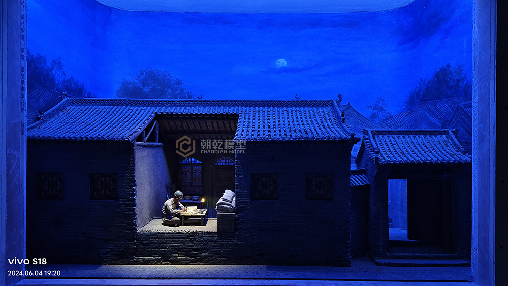 榆林胡星元紀念館微縮場景《胡星元抄課本》